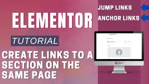 how to create section links in elementor