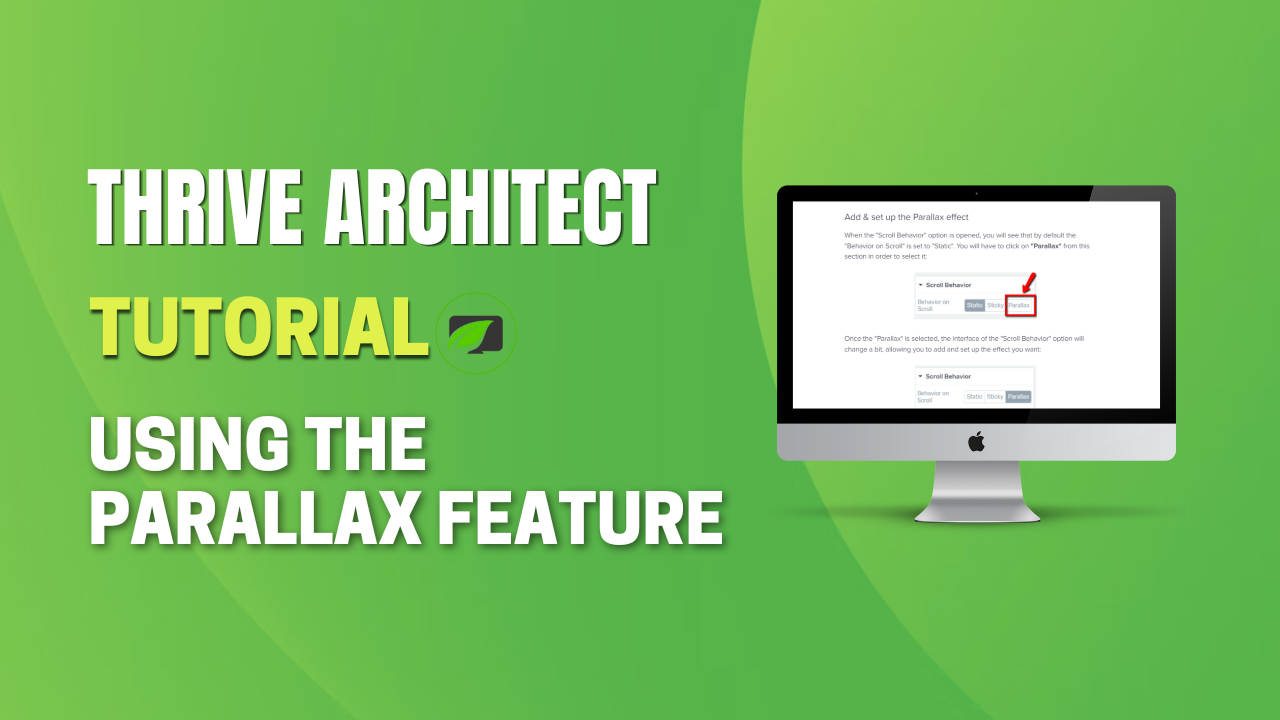 How to Make the Most of Thrive Architect's Parallax Feature