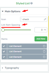 Styled List Element