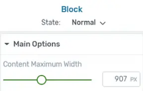 Block Main Options