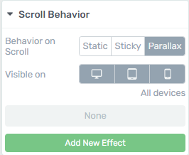 Parallax Element Scroll Behavior