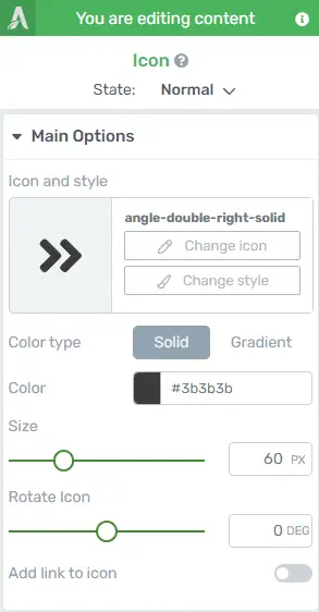 Icon Setting Panel