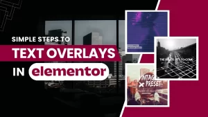 Learn how to overlay text on top of a background image using Elementor.