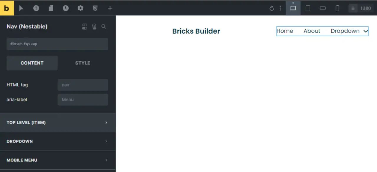 Desktop computer displaying the builder app interface. Follow steps to enable Mega Menu feature in settings.
