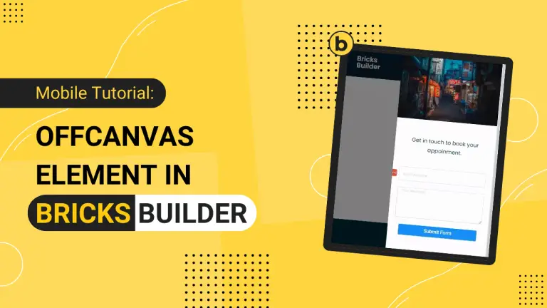 Enhance user engagement with a slide out form made using Brick's offcanvas element in bricks builder.